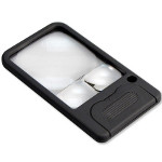 Pocket Magnifier - Lupa 2.5x / 5x/ 6x con luz LED