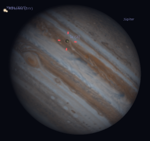 Transito de Io frente a Júpiter