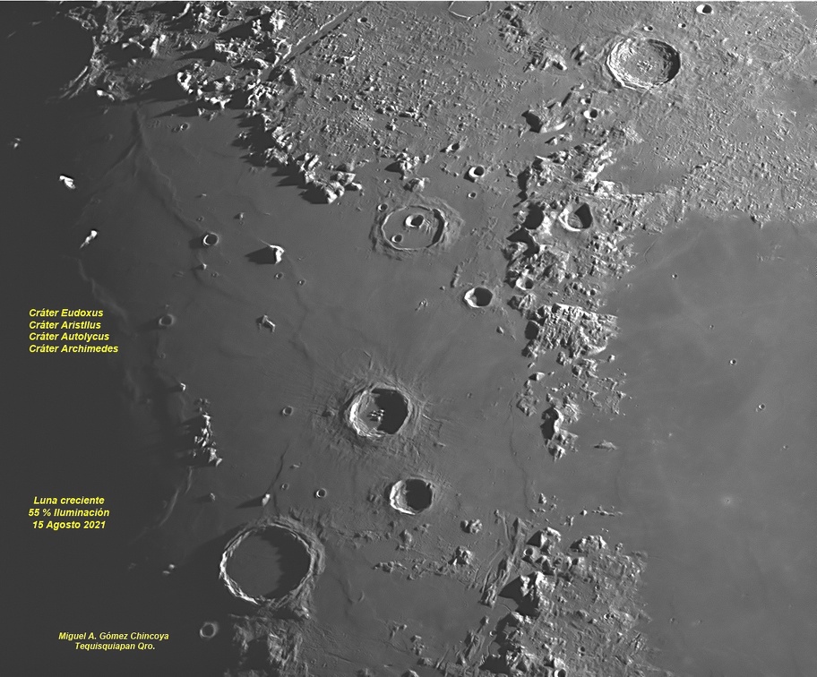 Moon Close-Up Aristillus Crater Nombres