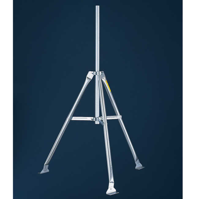 Kit de Montaje de Tripie con Mástil de 6 metros Ideal para instalar Antenas,  Radios, Cámaras, etc (1 tubo 6mts + Tripie)