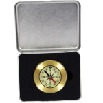 Brass Compass In Metal Tin Box