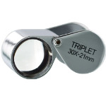 30x21mm Triplet Professional Quality Loupe, Chrome Round Body, P