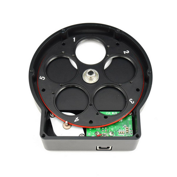 Rueda de filtros ZWO EFWmini (5 x 1.25″or 5 x 31mm)