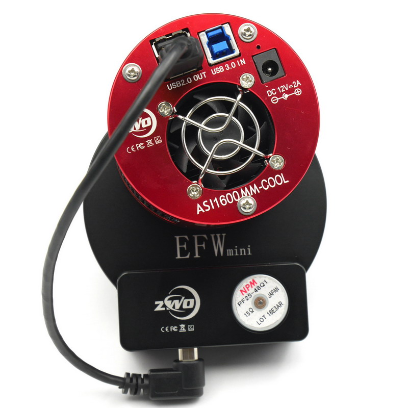 Rueda de filtros ZWO EFWmini (5 x 1.25″or 5 x 31mm)